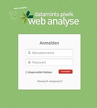datamints-Piwik Log-In-Fenster